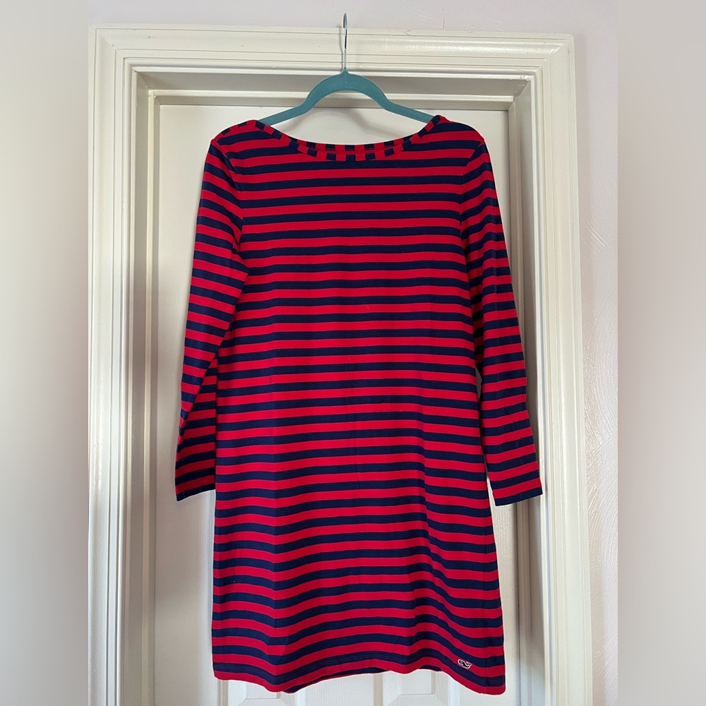 EUC Vineyard Vines Red and Blue Striped Dress XS